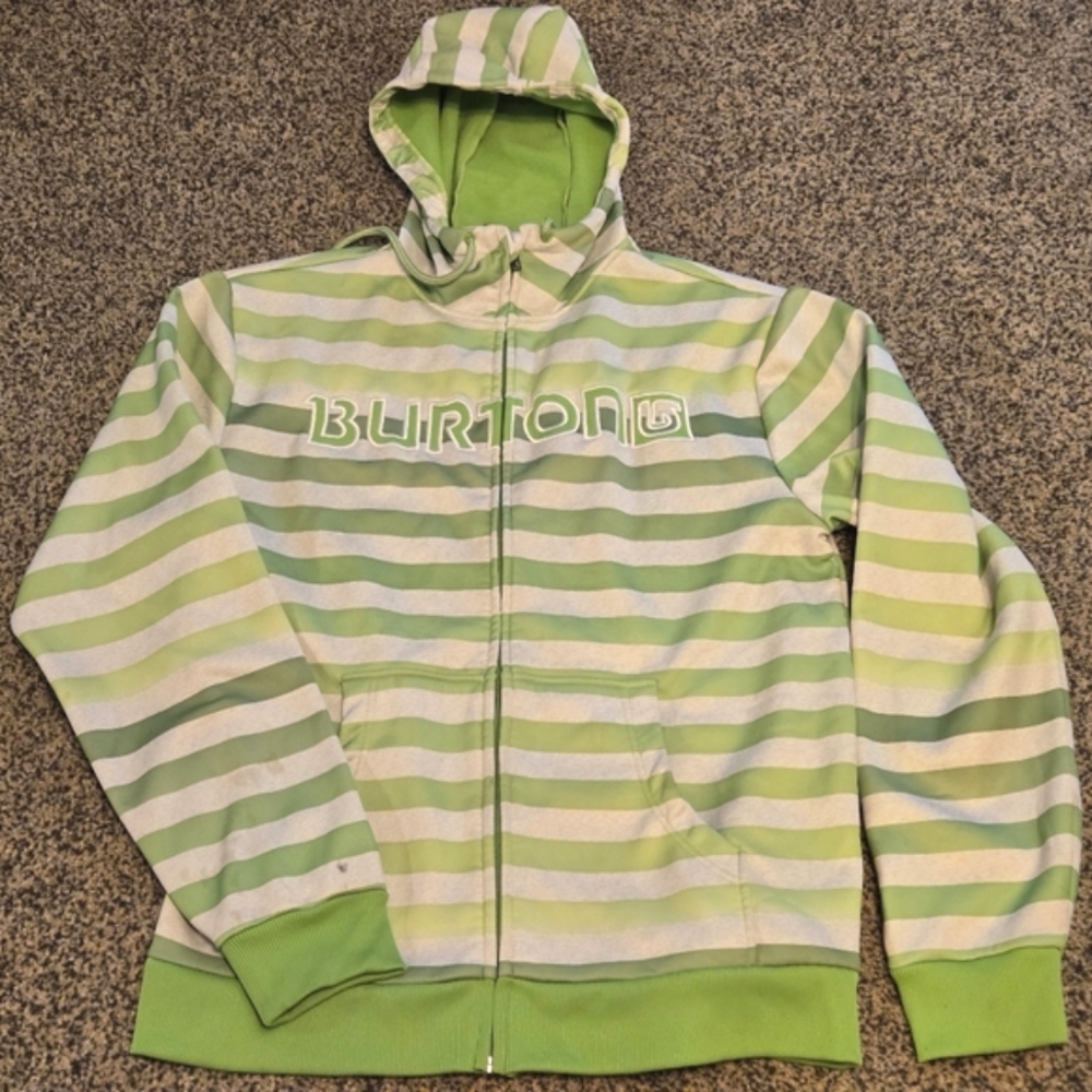 Burton Green Striped Kids Hoodie